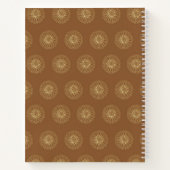 Carnet Mocha | Golden Zinnia Flower Medallions (Dos)