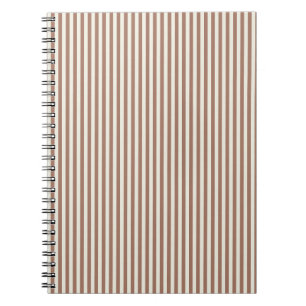 Carnet Mocha Mousse Cannoli Crème Motif de bande vertical