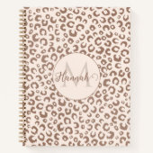 Carnet Mocha Mousse et crème Tan Leopard Motif (Devant)