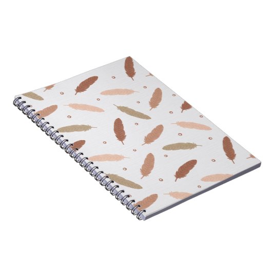 Carnet Mocha Mousse Feathers Spiral Notebook (Côté Droit)