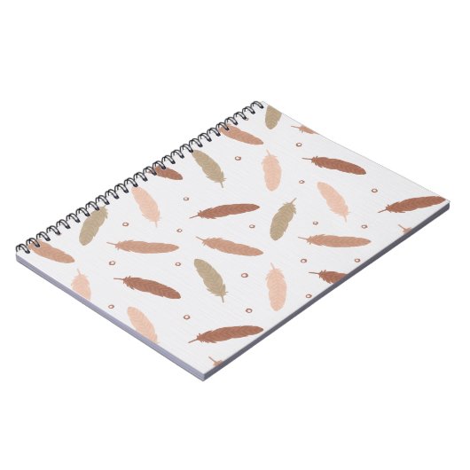 Carnet Mocha Mousse Feathers Spiral Notebook (Côté gauche)