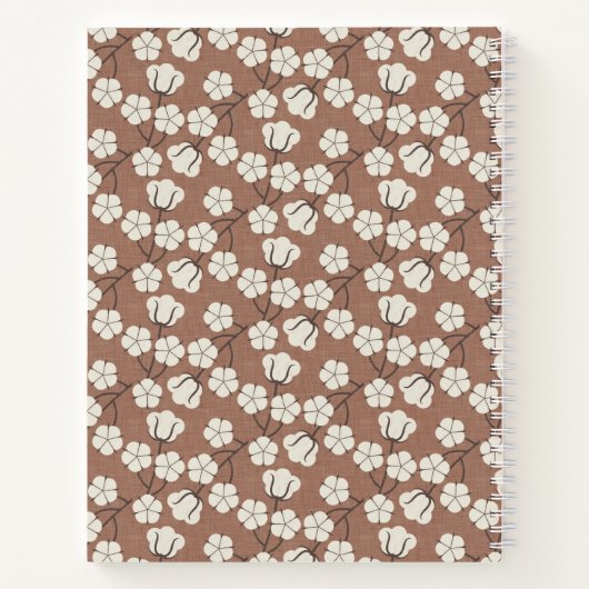 Carnet Mocha Mousse - Fleur de coton (Dos)