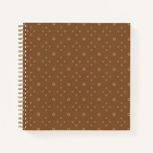 Carnet Mocha | Tournesol Zinnia Doré (Devant)
