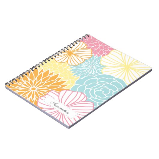 Carnet Mod coloré floral (Côté gauche)