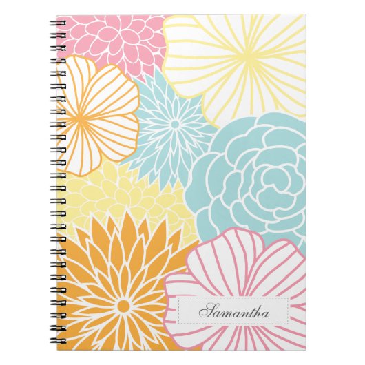 Carnet Mod coloré floral (Devant)