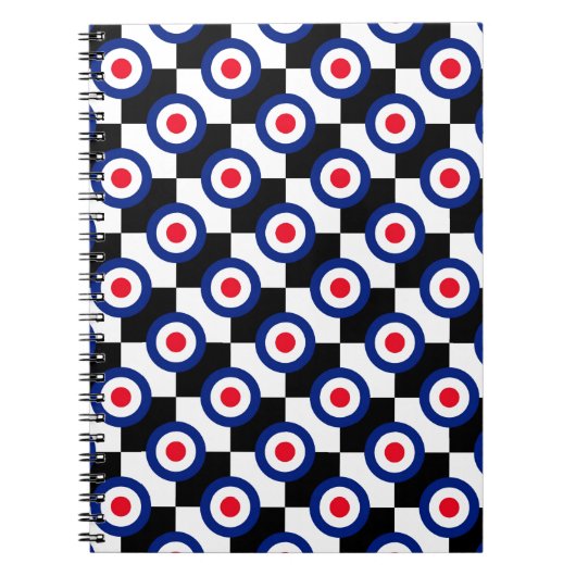 Carnet Mod Motif cible Pois mode Vintage (Devant)