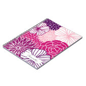 Carnet Mod rose et pourpre floral (Côté gauche)