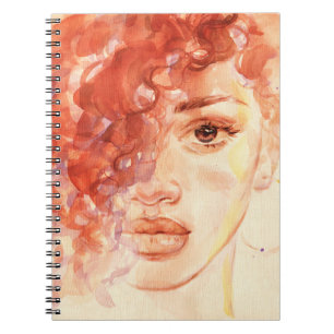 Carnet Mode afro-américaine, aquarelle illustration.