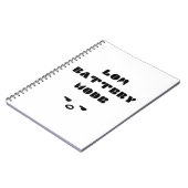 Carnet Mode Batterie basse Conception de devis ennuyeux (Côté gauche)