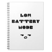 Carnet Mode Batterie basse Conception de devis ennuyeux (Devant)