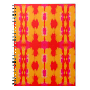 Carnet Mode Boho rouge. Tapis persan. Couche d'aquarelle