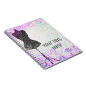 Carnet Mode Confetti Mannequin Moderne Personnalisé (Côté Droit)