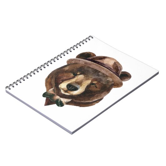 Carnet Mode d'ours d'aquarelle (Côté gauche)