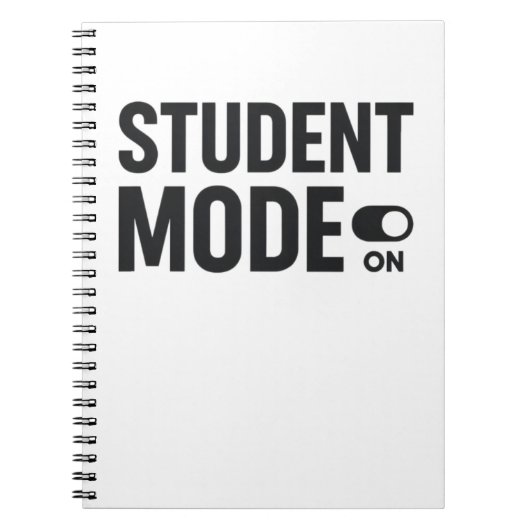 Carnet Mode Étudiant Activé – Motivation pour les Études (Devant)