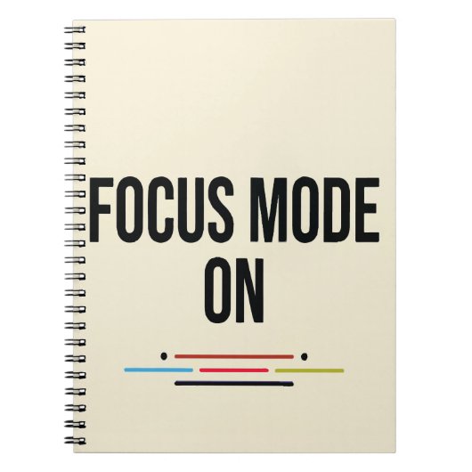 Carnet Mode Focus activé. (Devant)