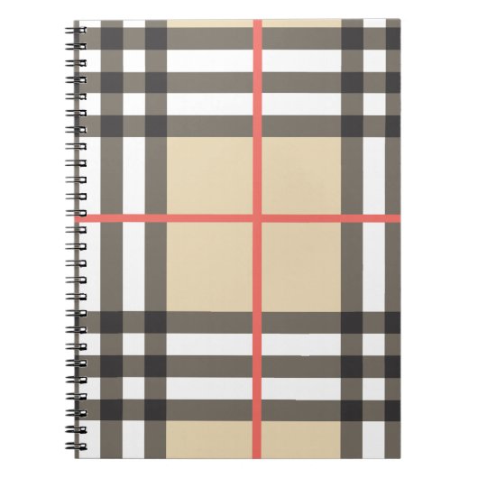 Carnet Mode géométrique écossaise motif (Devant)