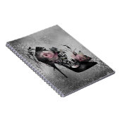 Carnet Mode gothique Stiletto talon avec Roses rose mauve (Côté Droit)