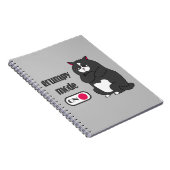Carnet Mode grumeux sur drôle de gros chat (Côté Droit)