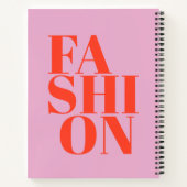 Carnet Mode Imprimer rose esthétique Préppy Décor moderne (Dos)