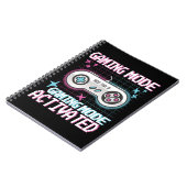 Carnet Mode Jeu Activé Retro Pixel Gamer Design (Côté gauche)