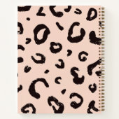 Carnet Mode Léopard rose Motif & Cadre Or (Dos)