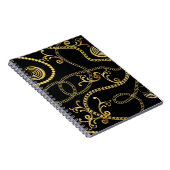 Carnet Mode motif à chaîne dorée, Illustrati (Côté Droit)