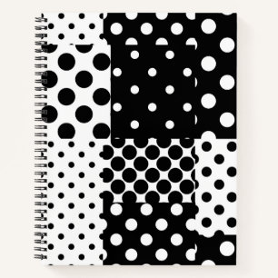 Carnet Mode noir blanc à pois Style Design