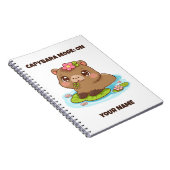 Carnet Mode Personnalisé Mignon Capybara Kawaii (Côté Droit)