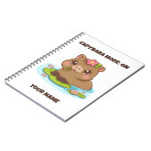 Carnet Mode Personnalisé Mignon Capybara Kawaii (Côté gauche)