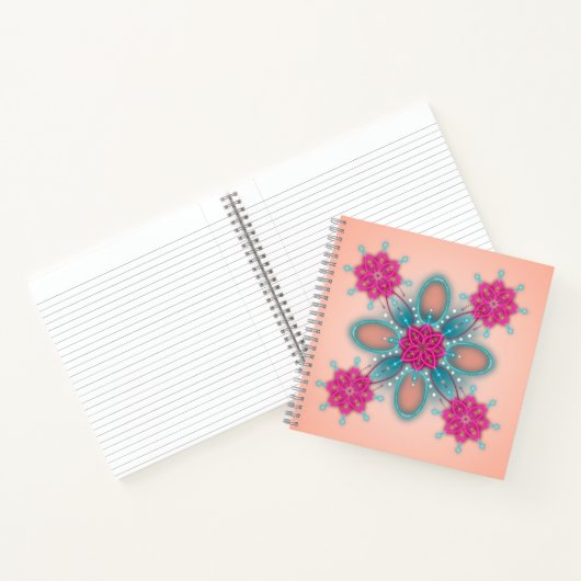 Carnet Mode tendance Fuchsia Turquoise (Intérieur)