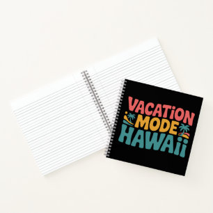 Carnet Mode Vacances Hawaï Paradis Tropical Ambiance Été