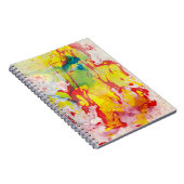 Carnet Modèle Abstrait rose rouge jaune bleu vert (Côté Droit)