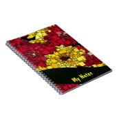 Carnet Modèle Arrière - plan de mini-boîte rouge, jaune e (Côté Droit)