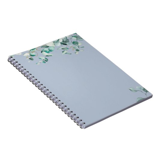 Carnet Modèle blanc bleu Dusty Eucalyptus (Côté Droit)
