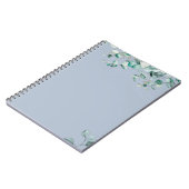 Carnet Modèle blanc bleu Dusty Eucalyptus (Côté gauche)