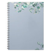 Carnet Modèle blanc bleu Dusty Eucalyptus (Devant)