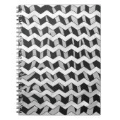 Carnet Modèle Chevron noir et gris Zebra (Devant)