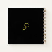 Carnet Modèle d'affaires Monogram Initial Gold Script (Dos)