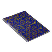 Carnet Modèle Damas bleu et or (Côté Droit)
