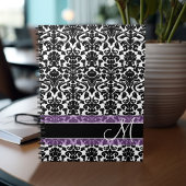 Carnet Modèle Damask avec Monogramme