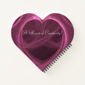 Carnet Modèle d'Art numérique de coeur rose soyeux (Dos)