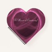 Carnet Modèle d'Art numérique de coeur rose soyeux (Devant)