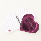 Carnet Modèle d'Art numérique de coeur rose soyeux (Intérieur)