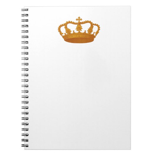 Carnet Modèle d'article de cadeau de couronne d'OR que (Devant)