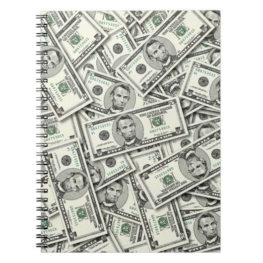 Carnet Modèle de billet de 5 dollars (Devant)
