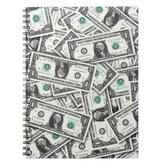 Carnet Modèle de billet d'un dollar (Devant)