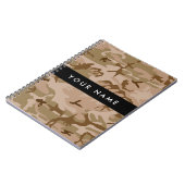 Carnet Modèle de camouflage du désert, Votre nom, Personn (Côté gauche)