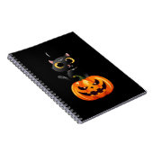 Carnet Modèle de chat noir Halloween � Art de citrouille (Côté Droit)