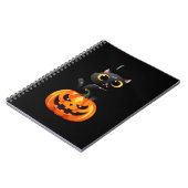 Carnet Modèle de chat noir Halloween � Art de citrouille (Côté gauche)