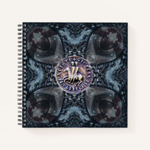 Carnet MODÈLE DE CHEVALIERS SUR FER CROISÉ Noir
